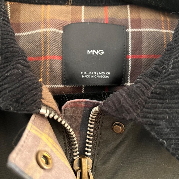 Mango Corduroy Collar Waxed Effect Oversize Barn Jacket - S - Picture 5 of 5